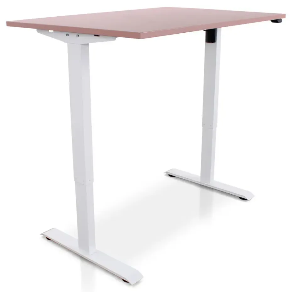 MRC EASY Zit-Sta Bureau – Elektrisch Verstelbaar – 120x80 cm – Blad Dusty Rose
