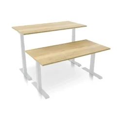 MRC PRO elektrisch ARBO zit-sta bureau - 160x80 cm robuust eiken