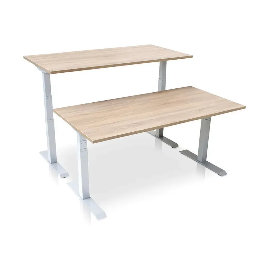 MRC PRO elektrisch ARBO zit-sta bureau - 160x80 cm - midden eiken