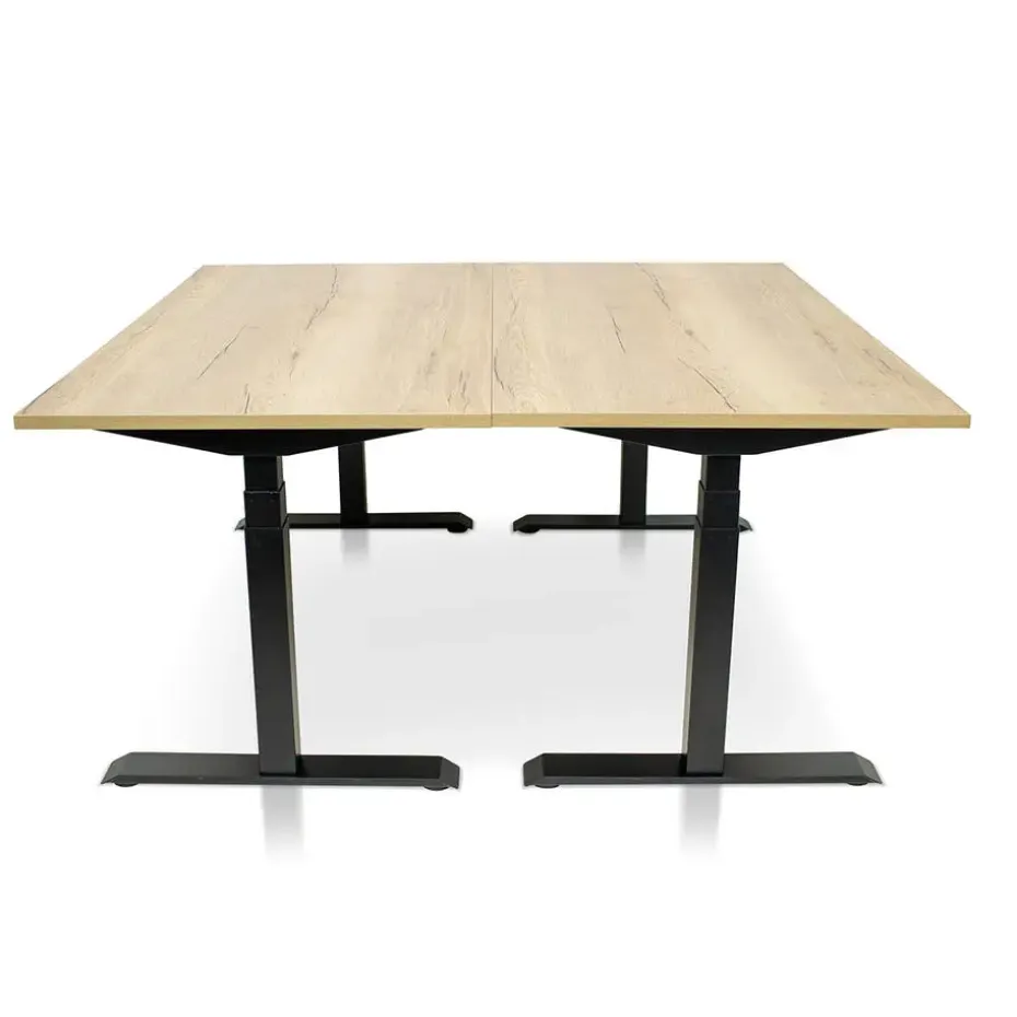 MRC PRO elektrisch ARBO zit-sta bureau - 180x80 cm robuust eiken