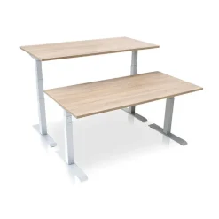 MRC PRO elektrisch ARBO zit-sta bureau - 120x80 cm - midden eiken
