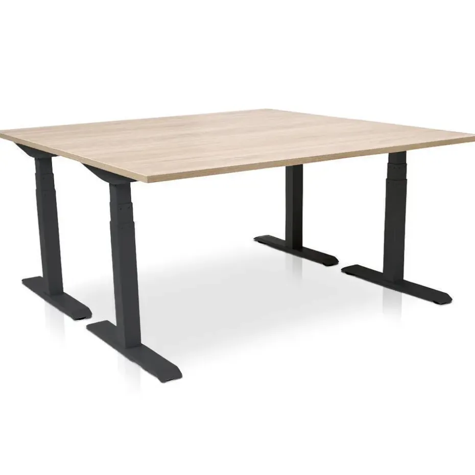 MRC PRO elektrisch ARBO zit-sta bureau - 180x80 cm - midden eiken