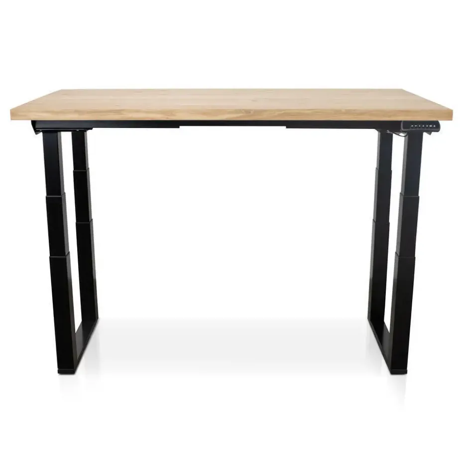 MRC PRO Solid zit-sta bureau massief eiken blad 140x80 zwart NEN-EN527