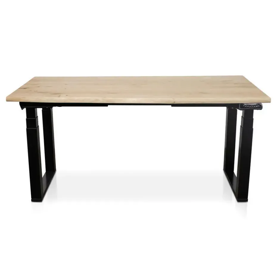 MRC PRO Solid zit-sta bureau massief boomstamblad 180x90 zwart NEN-EN527