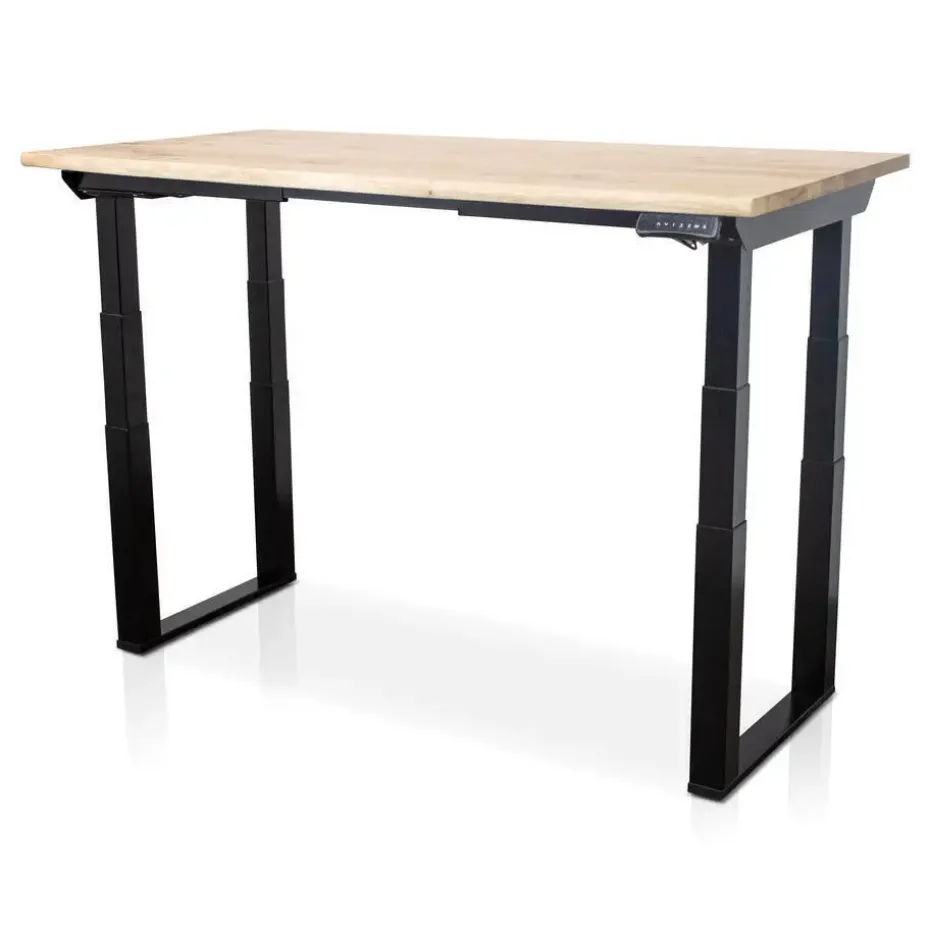 MRC PRO Solid zit-sta bureau massief boomstamblad 180x90 zwart NEN-EN527
