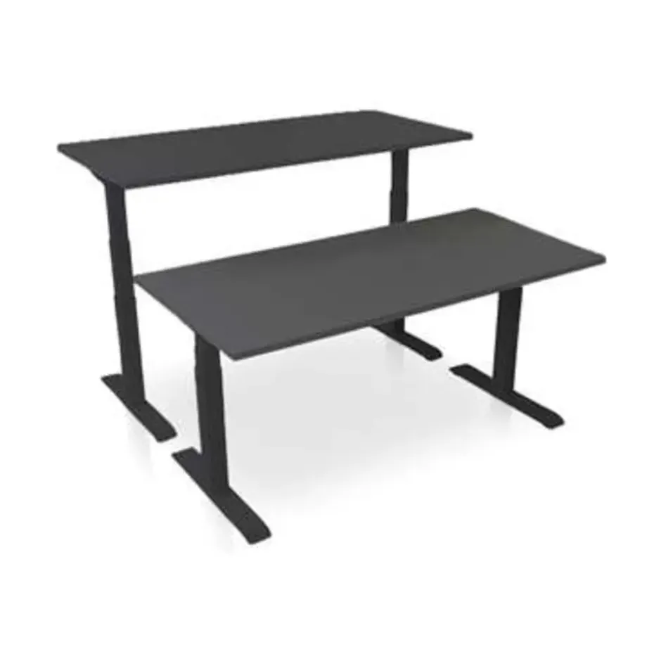 MRC PRO-L 2.0 elektrisch ARBO zit-sta bureau - 160x80 - zwart eiken