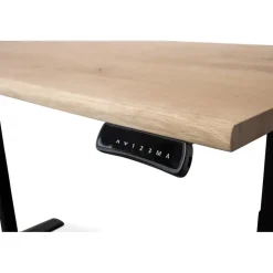 MRC Zit-sta bureau massief boomstamblad 120x80 zwart frame NEN-EN 527