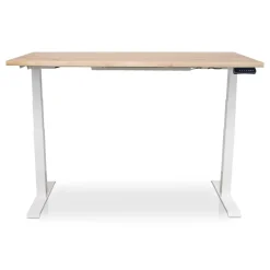 MRC Zit-sta bureau massief boomstam blad 120x80 wit frame NEN-EN 527