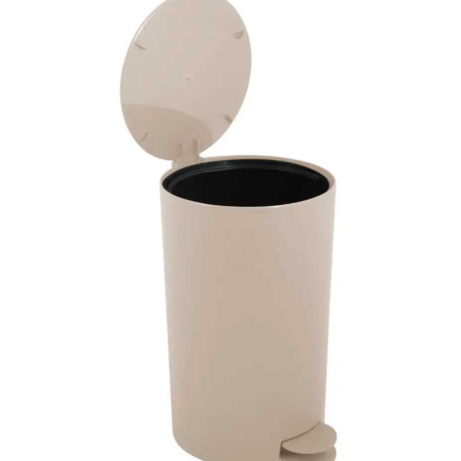 MSV badkamer/toilet pedaalemmer - beige - 3L - 15 x 27cm