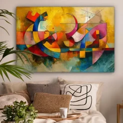 MuchoWow Canvas Schilderij 120x80cm Kunst Abstract Modern