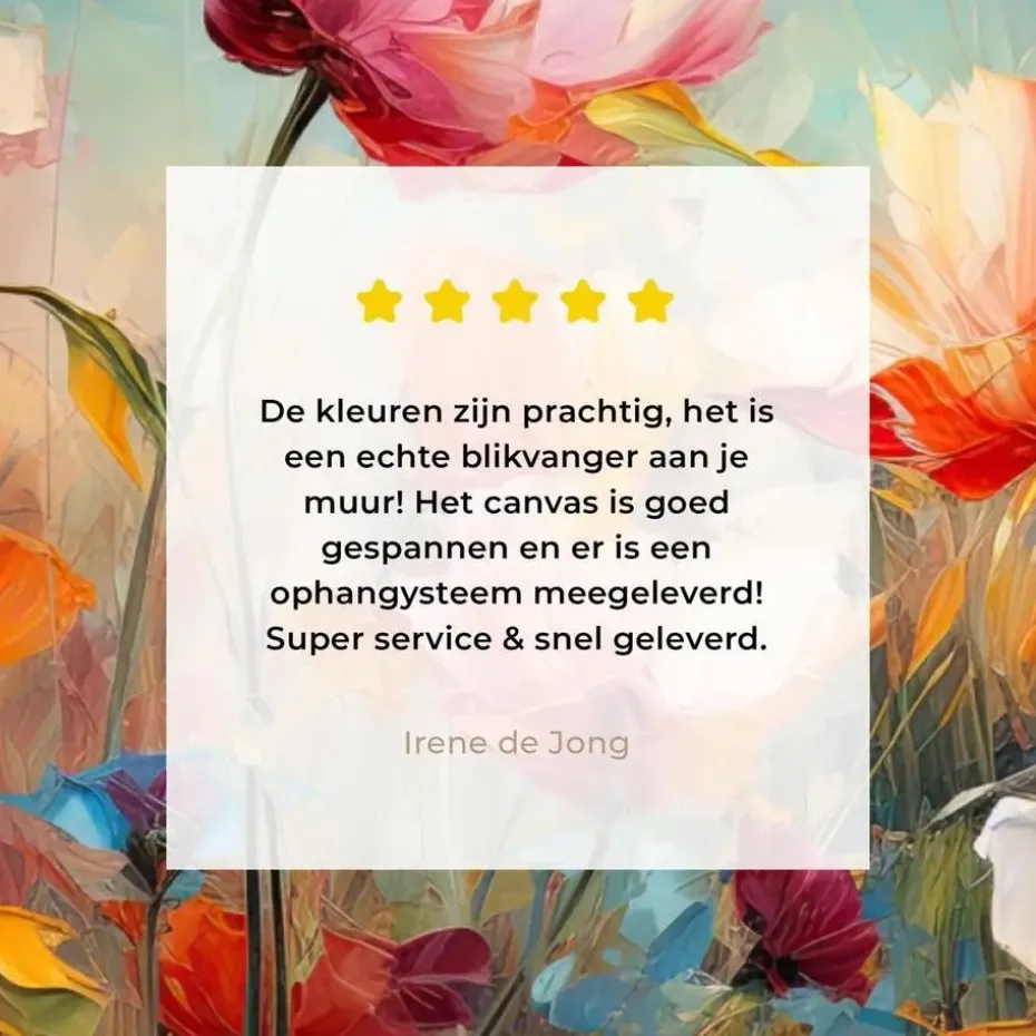 MuchoWow Canvas Schilderij 90x60cm Bloemen Watercolor Kunst