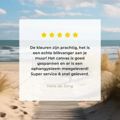 MuchoWow Canvas Schilderij 90x60cm Raam Zee Kust Natuur