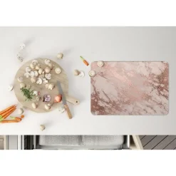 MuchoWow Placemat (6stuks) 45x30cm Marmer Roze Luxe Marmerlook