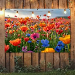 MuchoWow Tuinposter 180x120cm Bloemen Klaprozen Kleurrijk