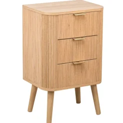 Nachtkastje met 3 laden van natuurlijk hout
