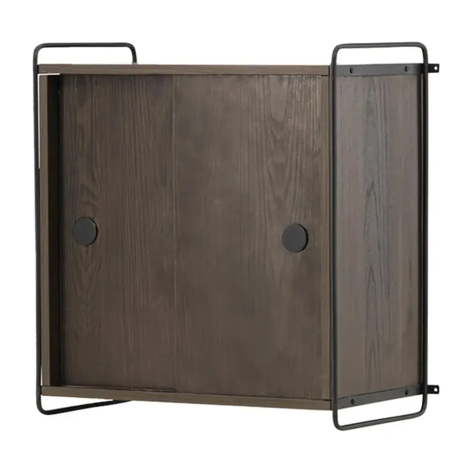 Nest living Marcus Hangende Houten Wandkast Walnoot - 60 x 35 cm