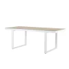 Nest outdoor Mathijs Tuintafel Aluminium Wit - met Glazen Tafelblad