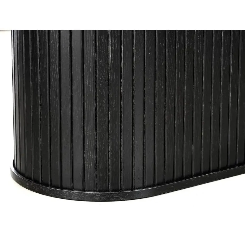 Nordic Home - Amie uitschuifbare eettafel 95x180-230 cm ovaal - zwart