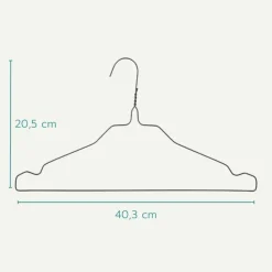 Nordix Kledinghangers set 100 stuks Metaal Zwart Draadhanger Kleerhangers