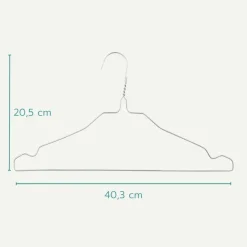 Nordix Kledinghangers set 150 stuks Metaal Draadhanger Kleerhangers