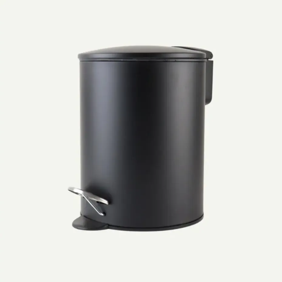 Nordix Pedaalemmer 3 Liter Badkamer Toilet Zwart Metaal