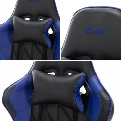 Ocazi Nevada Gaming stoel - Bureaustoel - Zwart/Blauw