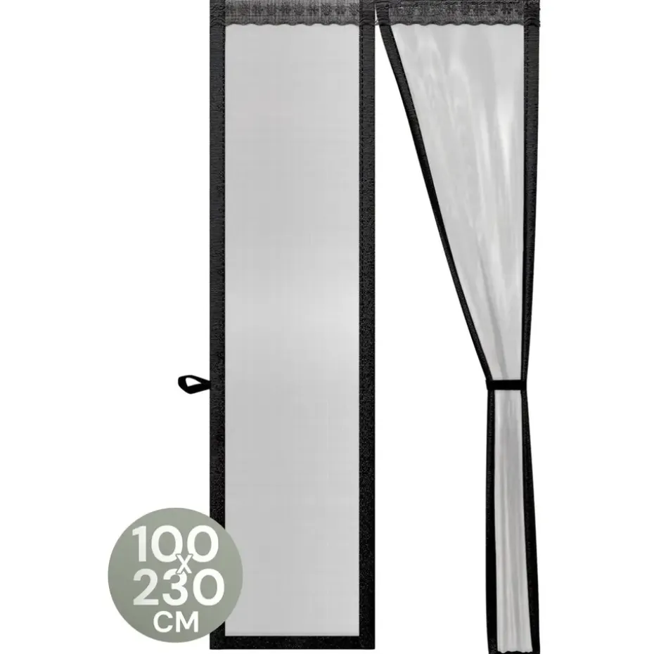 O'DADDY Deurgordijn Deluxe FIBER - Magnetisch Vliegengordijn 100x230 Zwart
