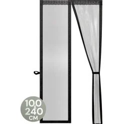 O'DADDY Deurgordijn Deluxe FIBER - Magnetisch Vliegengordijn 100x240 Zwart