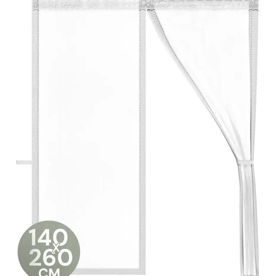 O'DADDY Deurgordijn Deluxe FIBER 140x260 - Magnetisch Vliegengordijn Wit