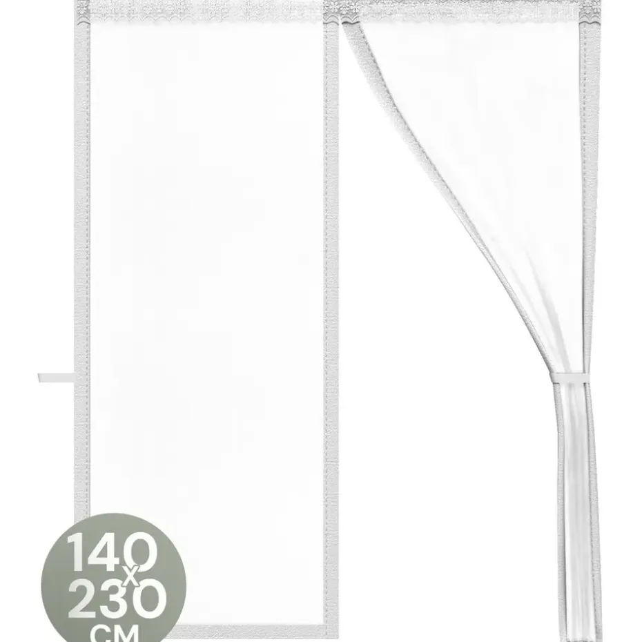 O'DADDY Deurgordijn Deluxe FIBER 140x230 - Magnetisch Vliegengordijn Wit