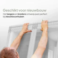 O'DADDY Deurgordijn Deluxe FIBER 92x210 - Magnetisch Vliegengordijn Wit