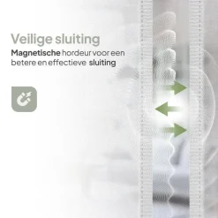 O'DADDY Deurgordijn Deluxe FIBER 184x260 - Magnetisch Vliegengordijn Wit