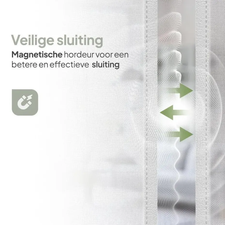 O'DADDY Deurgordijn Deluxe FIBER 100x230 - Magnetisch Vliegengordijn Wit