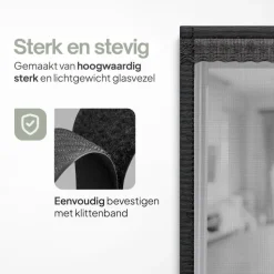 O'DADDY Deurgordijn Deluxe FIBER - Magnetisch Vliegengordijn 100x220 Zwart