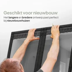 O'DADDY Deurgordijn Deluxe FIBER - Magnetisch Vliegengordijn 140x260 Zwart