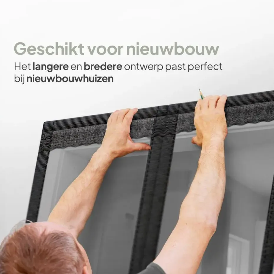 O'DADDY Deurgordijn Deluxe FIBER - Magnetisch Vliegengordijn 140x260 Zwart
