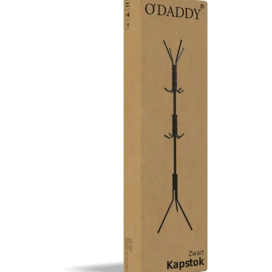 O'DADDY® Kapstok Staand - Opbergrek - 12 Haken - Vrijstaand Garderoberek