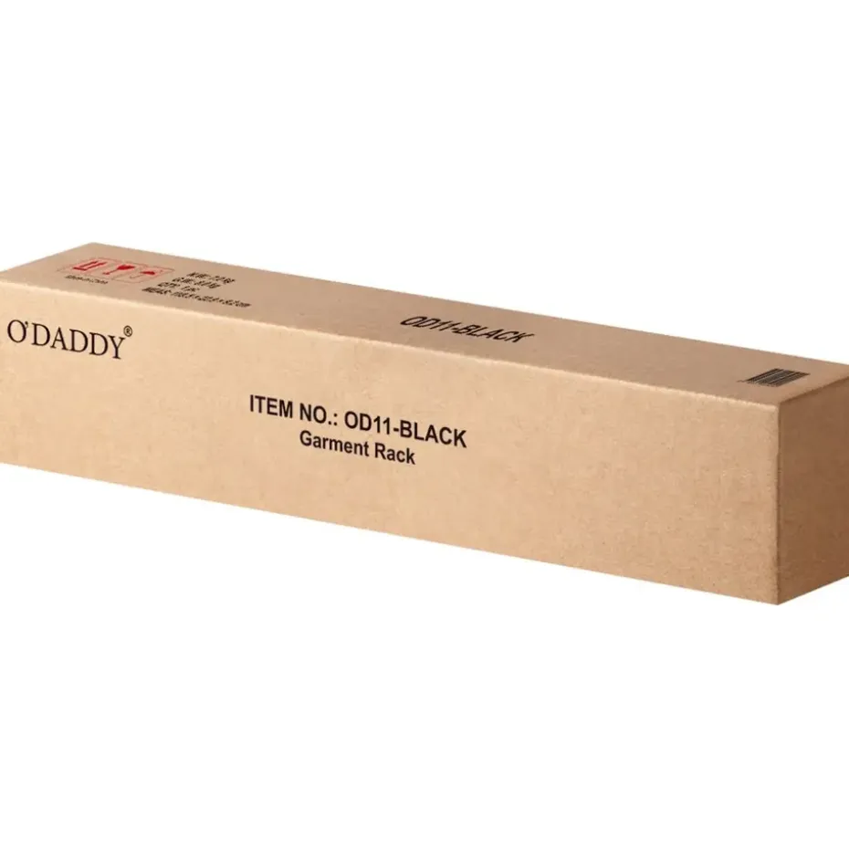 O’DADDY® Zwart Kledingrek - Verstelbaar & Stabiel tot 130kg - 4 Grote Wielen
