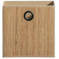 Opbergbox Kenzi bamboe - naturel - 31x31x31 cm