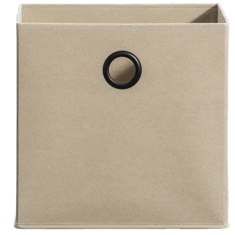 Opbergbox Kenzi stof - zand - 31x31x31 cm