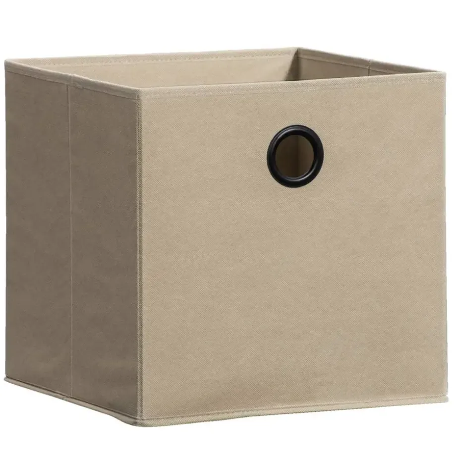 Opbergbox Kenzi stof - zand - 31x31x31 cm