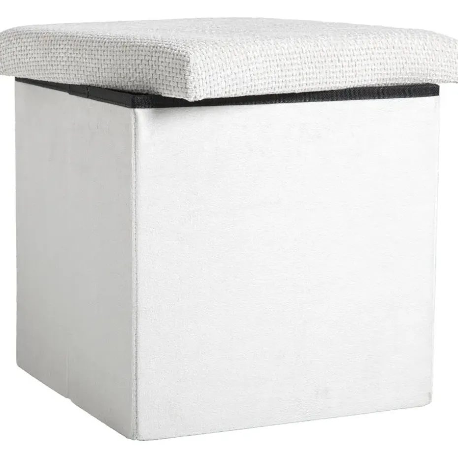 Opbergbox opvouwbaar - off-white - 38x38x38 cm