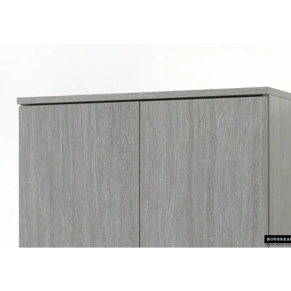 Opbergkast Ray 60cm met 2 deuren en 4 legplanken - grijze eik