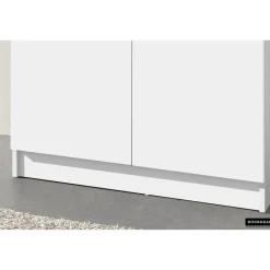 Opbergkast Ray 80cm met 2 deuren en 4 legplanken - wit
