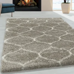 Opera Soft Shaggy Hoogpolig Vloerkleed Beige - 240x340 CM