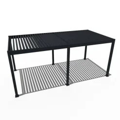 Orion Deluxe overkapping elektrisch met LED 360 x 720 antraciet