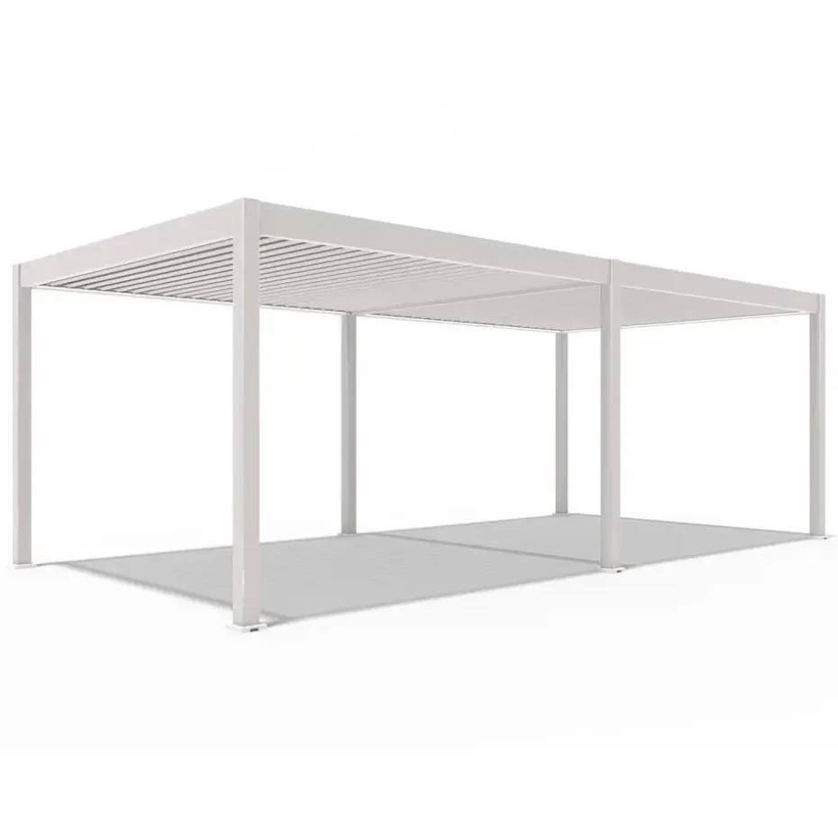 Orion Deluxe overkapping elektrisch met LED 360 x 720 cm lichtgrijs