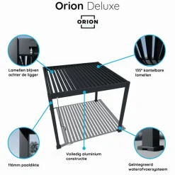 Orion Deluxe terrasoverkapping 300 x 400 cm antraciet