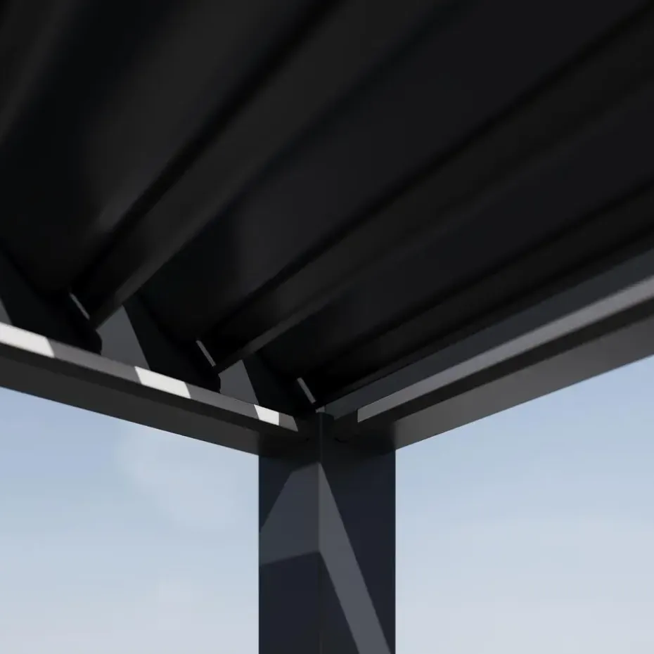 Orion Premium overkapping elektrisch met LED 400 x 400 antraciet