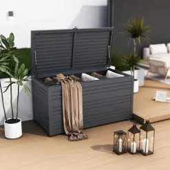 Orion Sit & Store aluminium opbergbox 590L antraciet